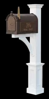 Cedar mailbox post with raised panel