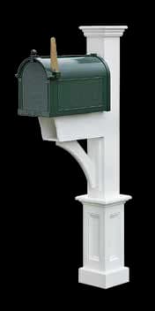 Cedar mailbox post style
