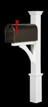 Cedar mailbox post style