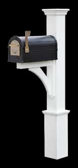 Cedar mailbox post style