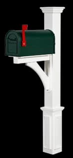 Cedar mailbox post style