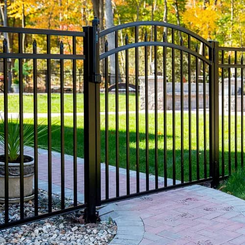 Ornamental aluminum residential fence — Southington Rustic Fence Company project